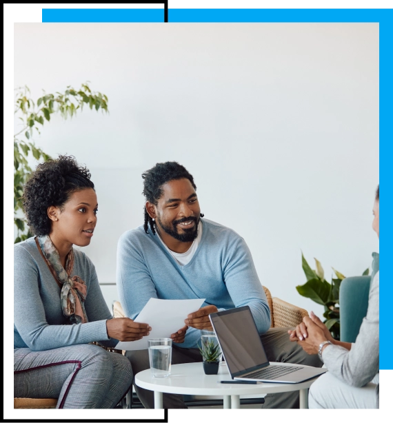 Office consultation about insurance services in Richmond