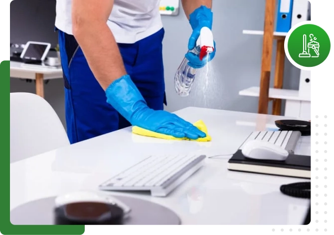 A homeowner reviewing a checklist before scheduled house cleaning services begin.