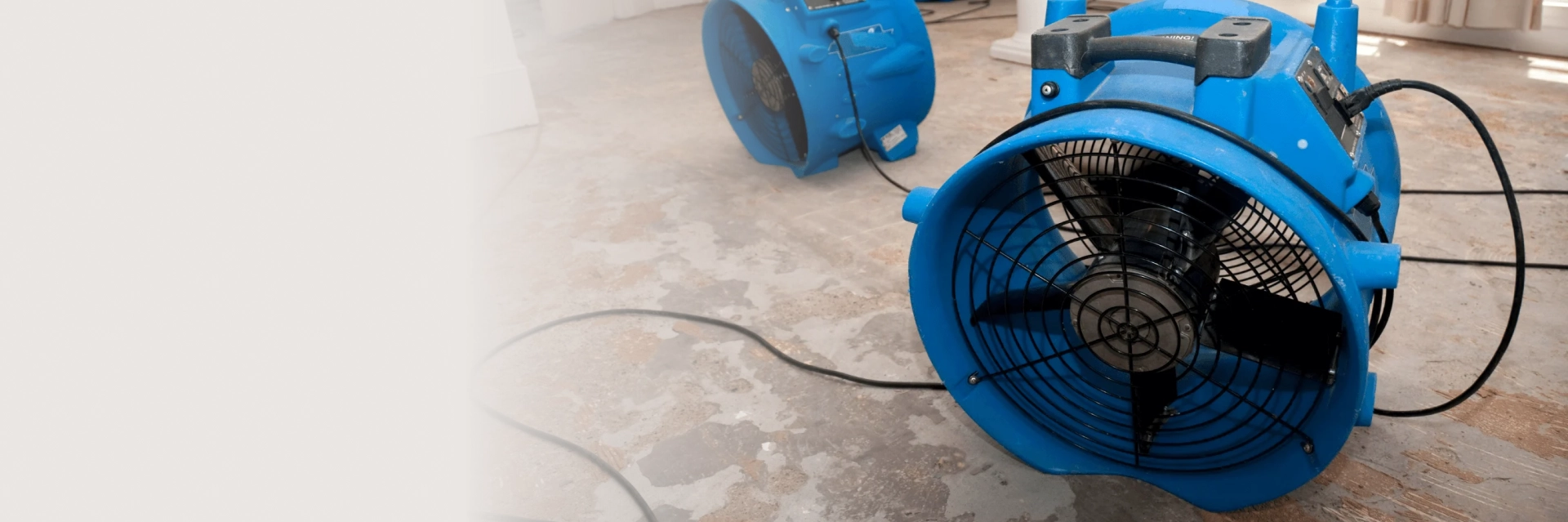 Cleaning crew performing post-construction cleaning services in Edmonton inside a newly built office space.