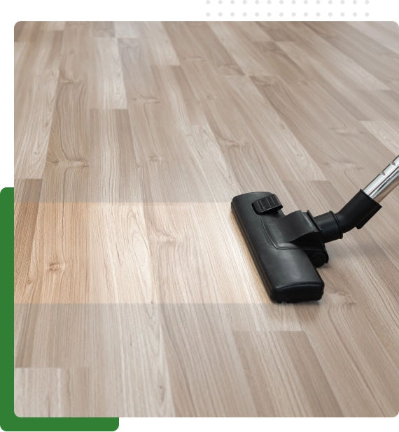 High-speed buffer in use during floor wax and polish services.