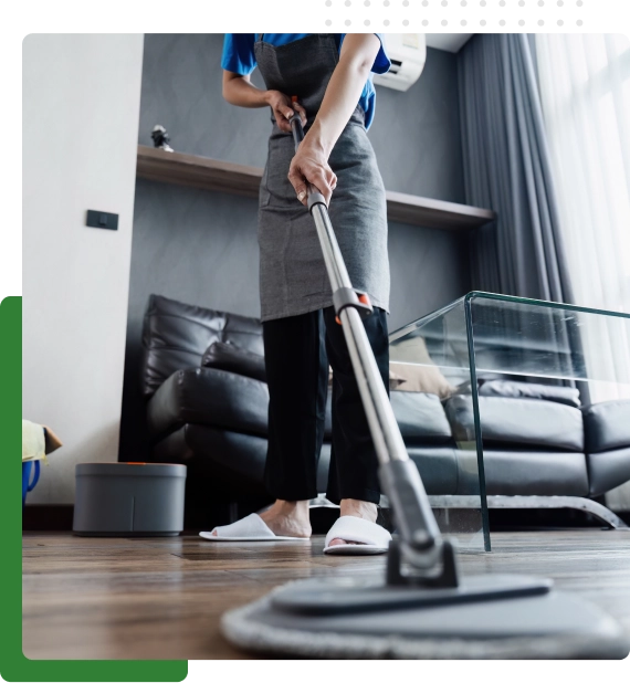 Hangar floors maintained through janitorial cleaning services in Leduc.