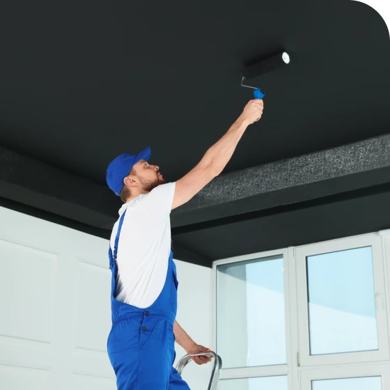 Interior painting Calgary: Freshly painted walls and ceilings in a modern residential living room.