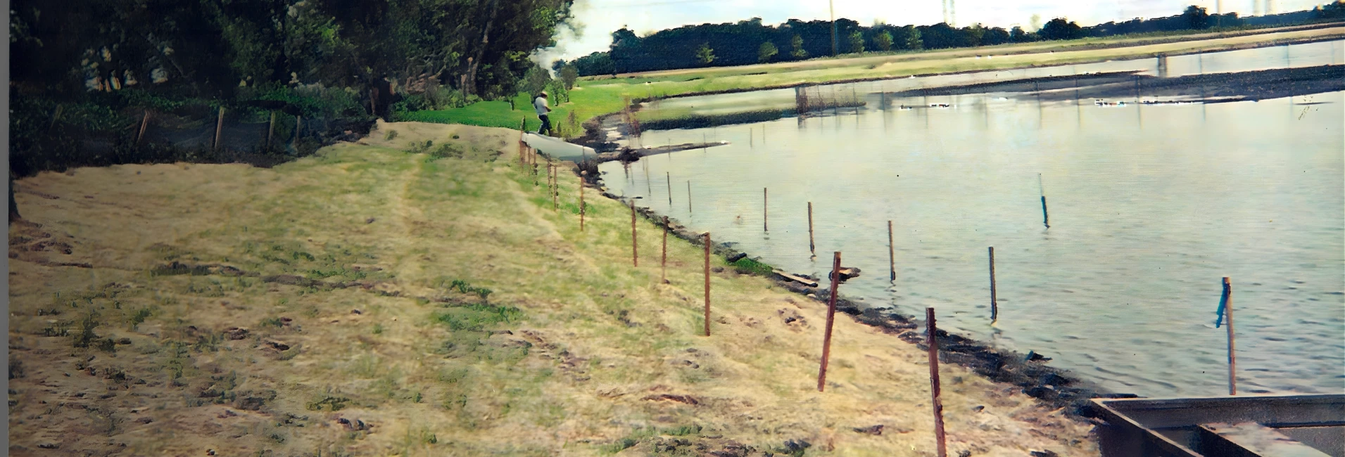 Crew performing full circle supply and installation services at a wetland site