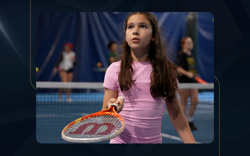 Young athletes training together inside a junior sports academy facility in Burlington.
