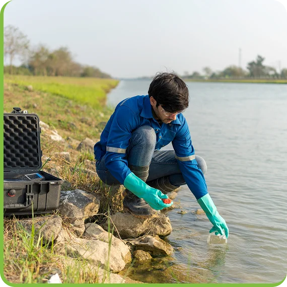 Technicians installing a farm water system in Newmarket