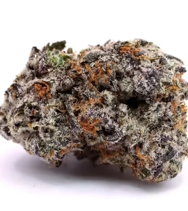 Glass counter showcasing ganja in Kansas City with clear labeling