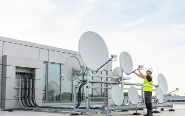 Commercial Satellite TV Installation