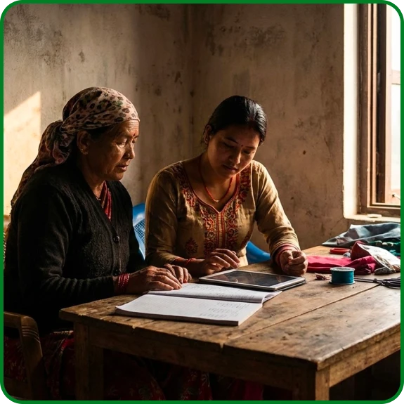 नेपालमा कार्यशालामा सहभागी महिलाहरू।