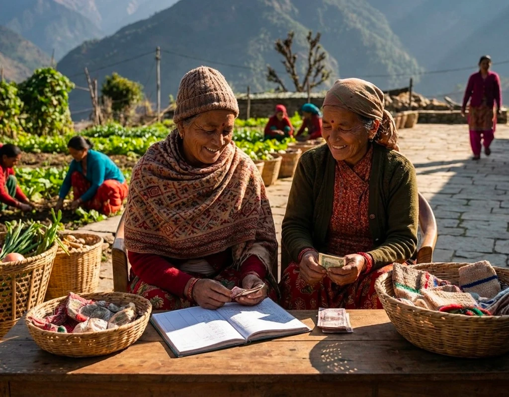 A student in Nepal receiving educational sponsorship while studying in a classroom.
