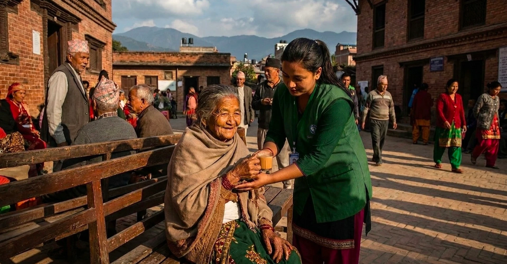 A student in Nepal receiving educational sponsorship while studying in a classroom.