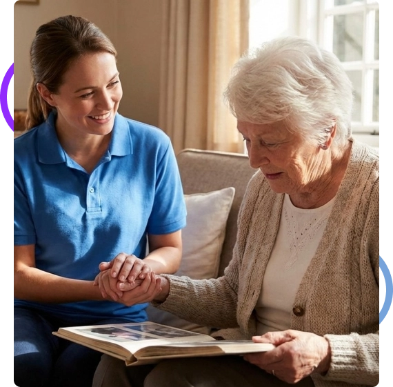 Senior receiving daily support through non-medical in-home care services in Tarpon Springs