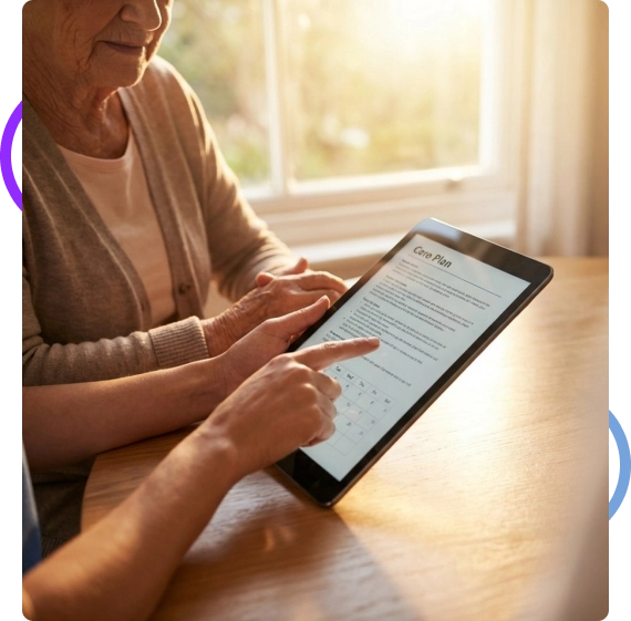 Caregiver offering companionship during home health care services in Tarpon Springs