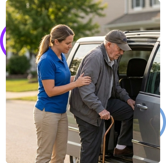 Senior receiving respite care services in Clearwater home