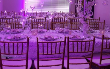 Wedding reception space using event rental decor services in Woodbridge