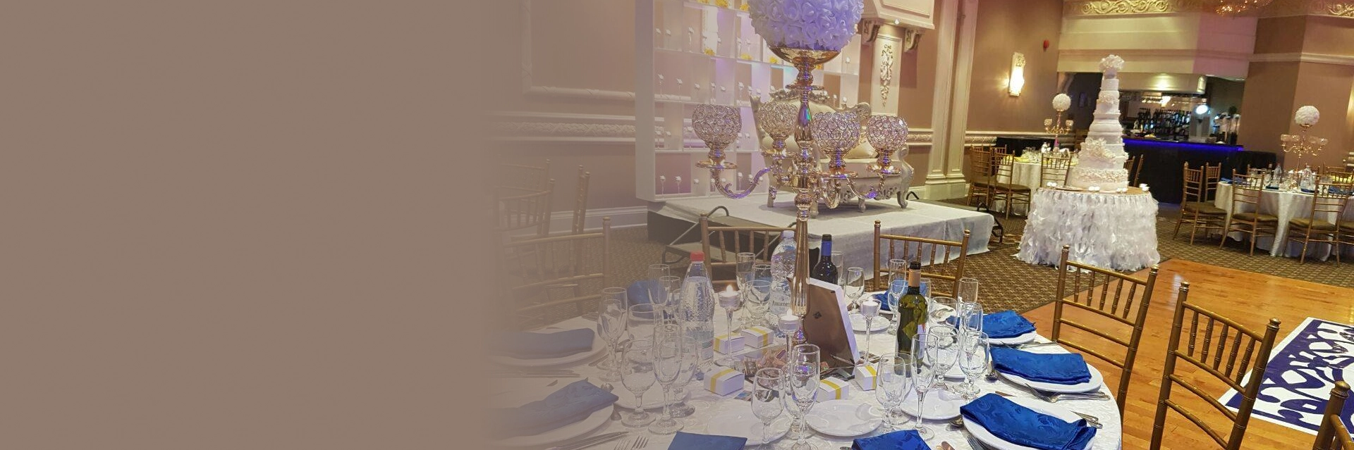Reception styled with event decor services in Woodbridge
