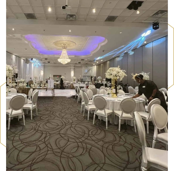  Wedding table setup using table styling services in Woodbridge