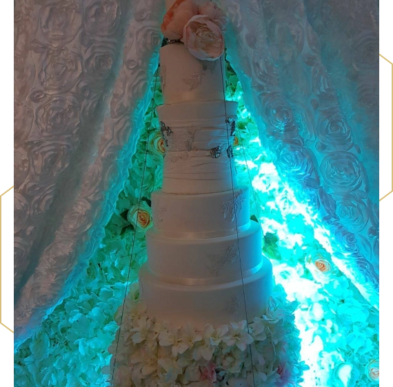 Reception decor using event decor rental solutions in Mississauga
