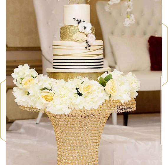 Reception decor using event decor rental solutions in Brampton
