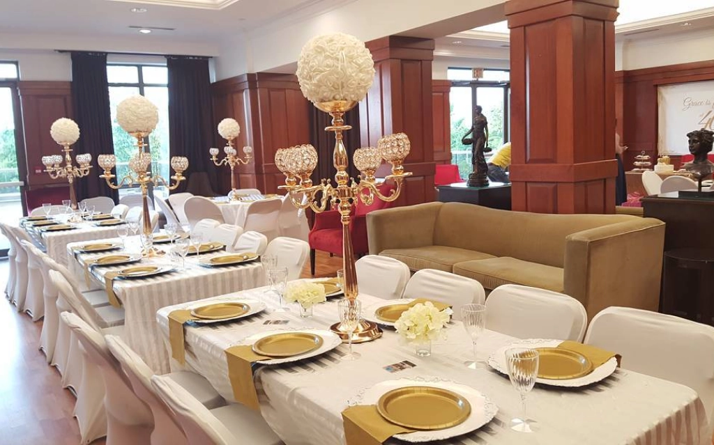 Lounge seating setup using furniture rentals for events in Woodbridge
