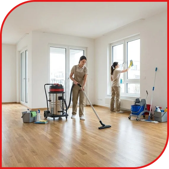 Staff delivering commercial cleaning services in Sandy Springs workspace