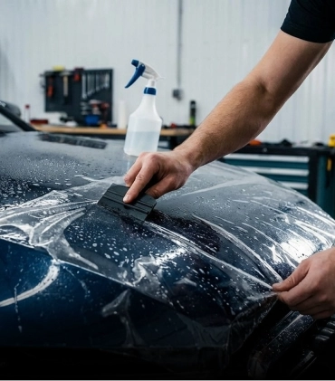 Interior cleaning during car detailing services in Langley, BC