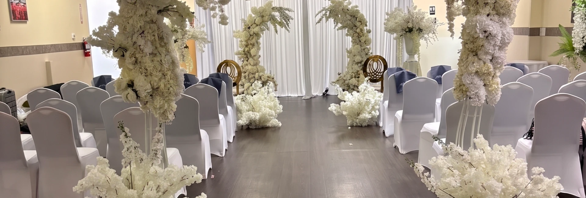 A beautifully styled event setup showcasing event design services in Aurora, CO with elegant décor.