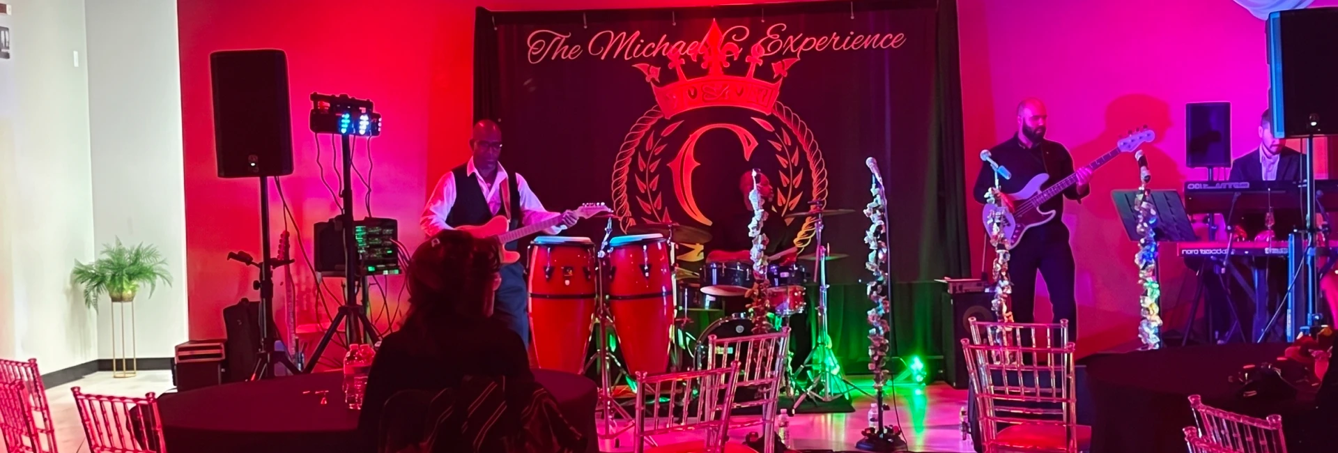 A beautifully styled personalized events setup in Aurora, CO with elegant décor and lighting.