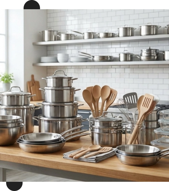 Staff handling bulk cookware orders efficiently in Oshawa, Canada