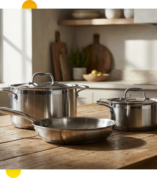 Family preparing dinner using cookware sets online in Oshawa, Canada