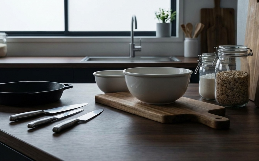 Organized kitchen featuring essential kitchenware in Oshawa, Canada