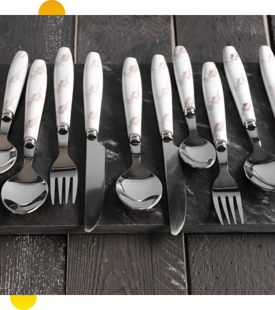 Dinner setup prepared with flatware sets online in Oshawa, Canada