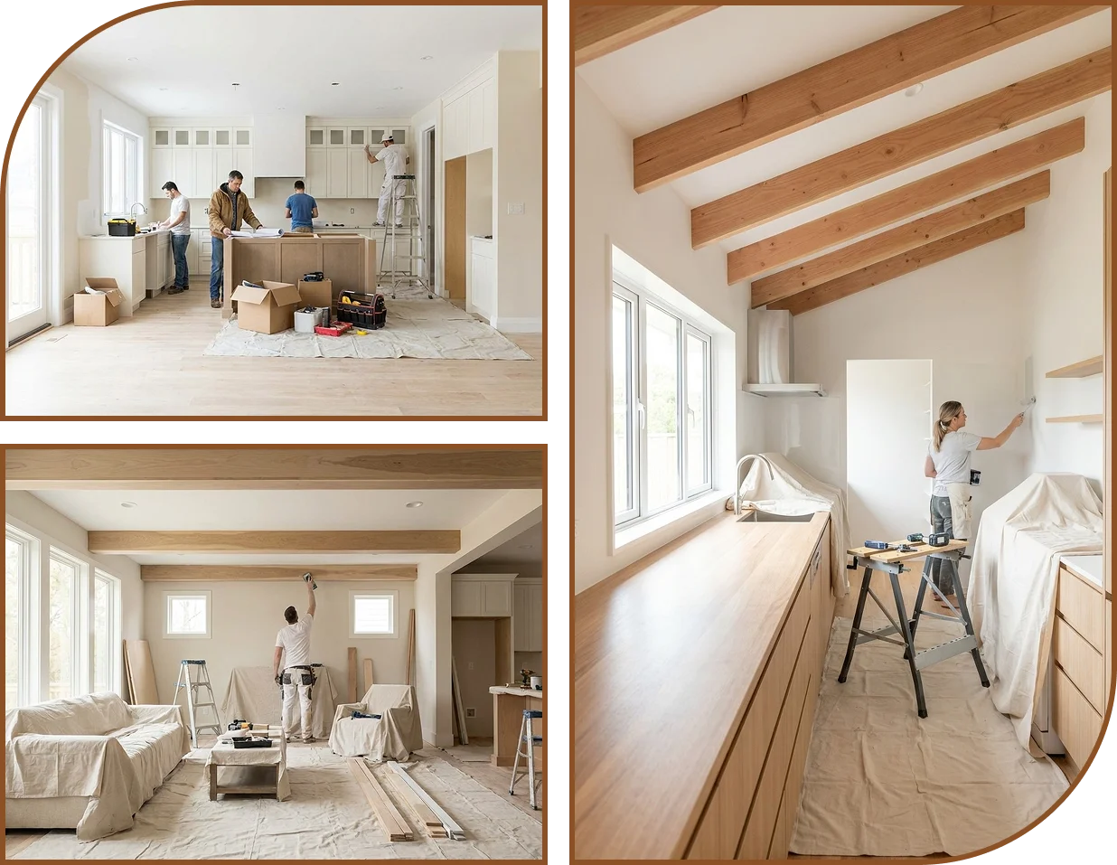 A modern home interior showcasing home renovations services in Edmonton with open concept design.