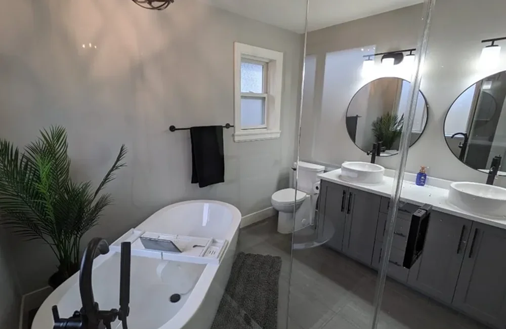 A contractor managing a project as a general contractor in Edmonton on a residential renovation site.