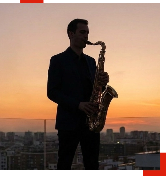  Live saxophone performance energizing crowd in Halifax