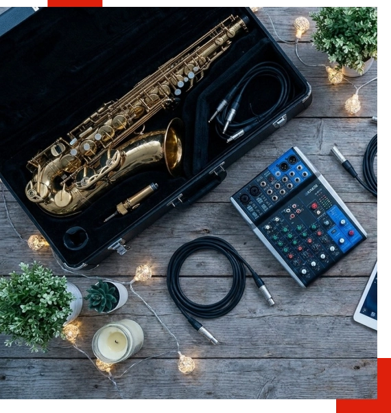 Live saxophone performance across Newfoundland venues