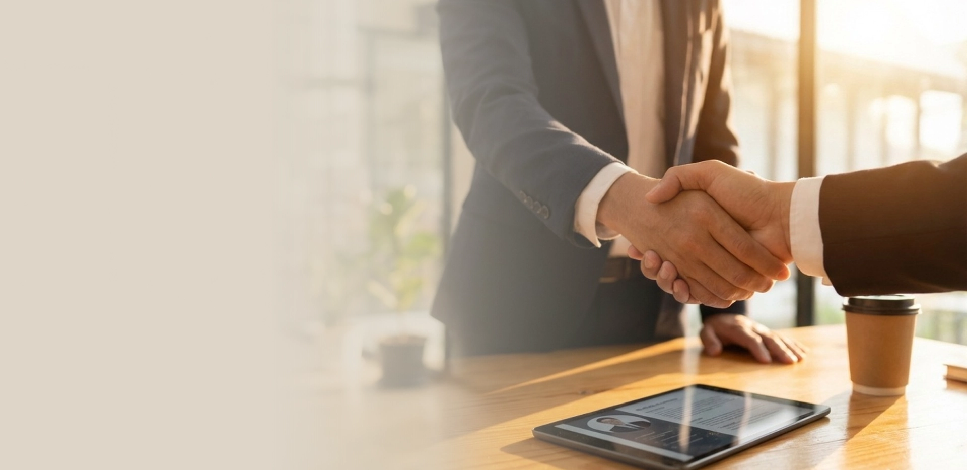Recruiter meeting candidate at an employment agency in New Haven