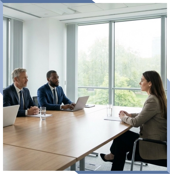 Business owner hiring through permanent staffing services in New Haven