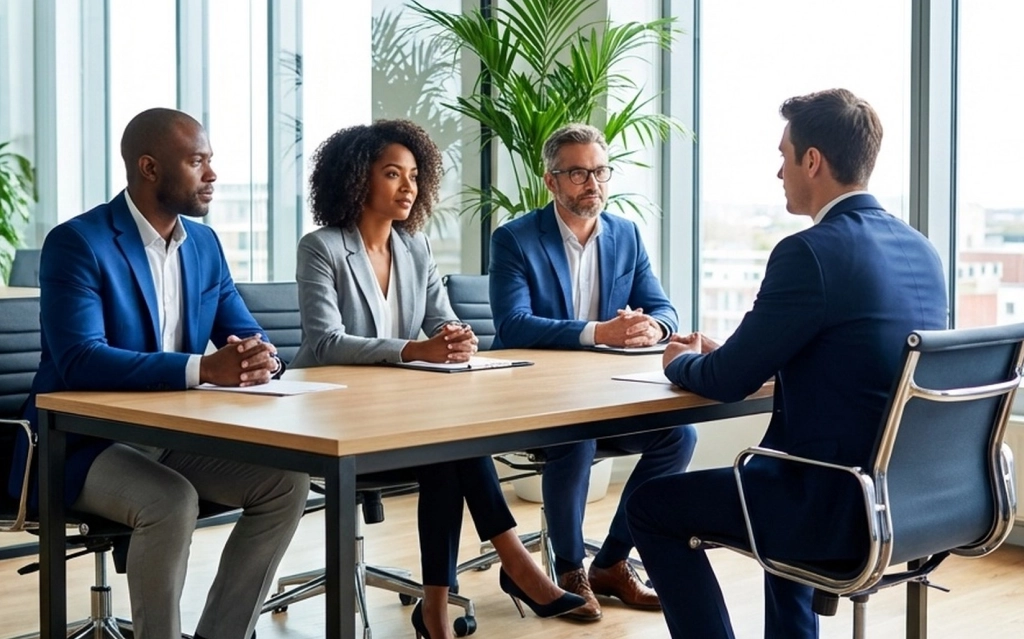 Recruiter sourcing talent through industry specific staffing services in New Haven
