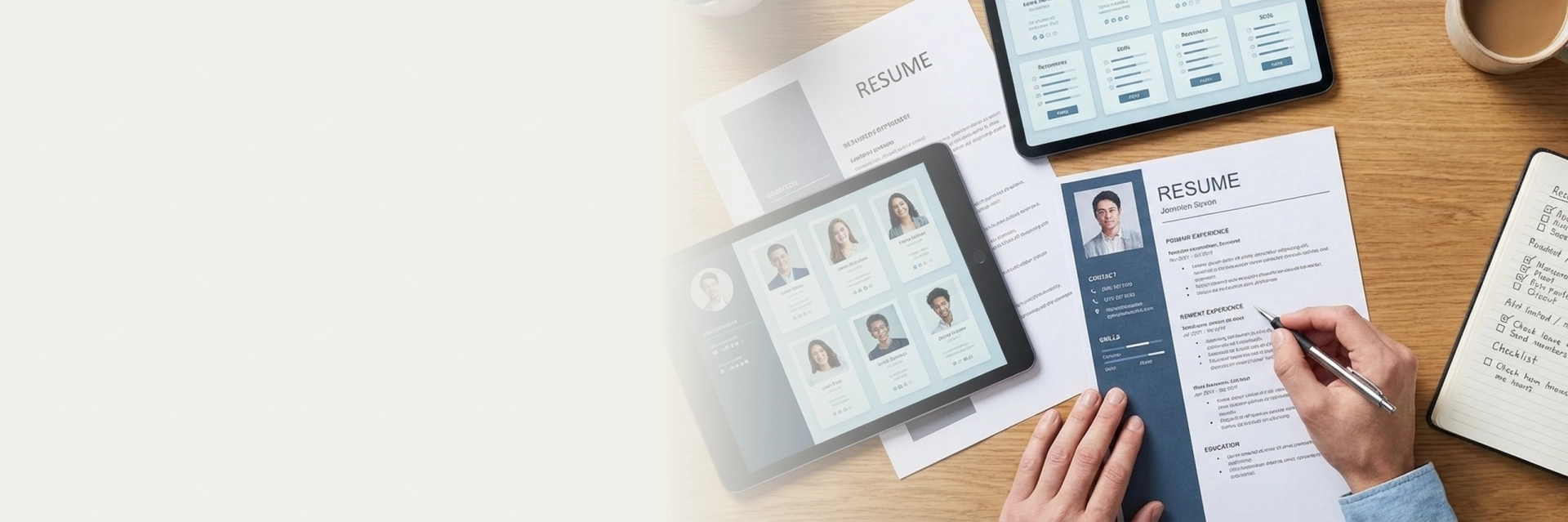 Consultant reviewing resume through resume review services in New Haven