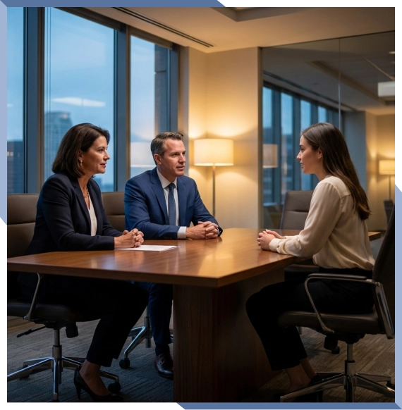 Recruiter planning hires with office staffing services in Shelton