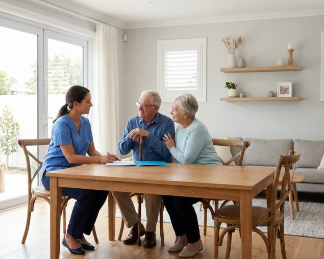 Family finding reassurance through non-medical home care services.