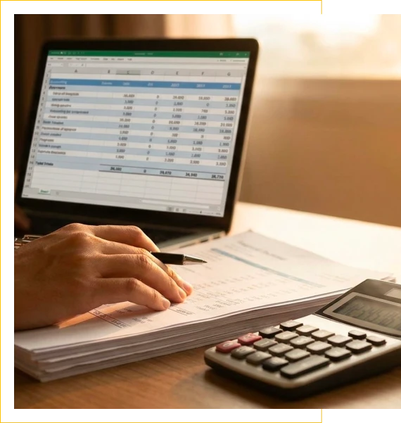A business meeting takes place in a modern office focused on financial management in York