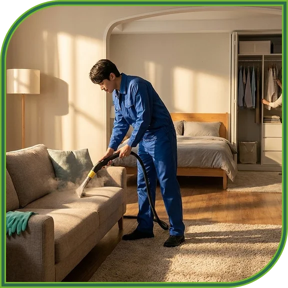  Team delivering commercial cleaning services in East Lake in an office