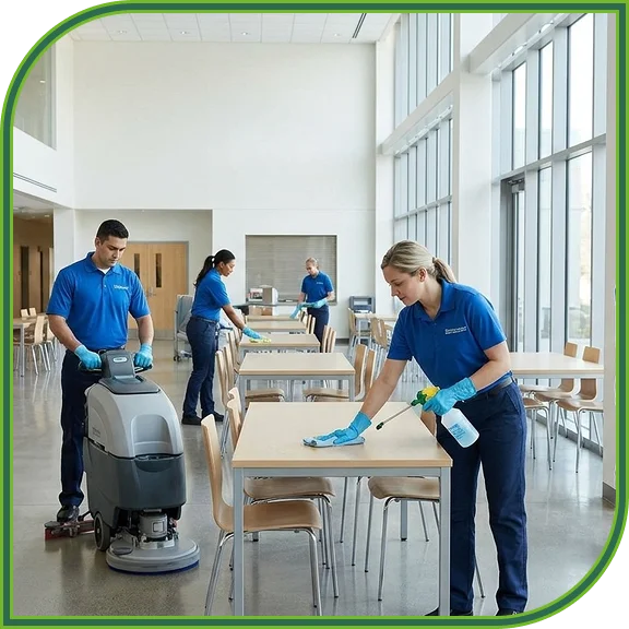  Team delivering commercial cleaning services in Carrollwood in an office