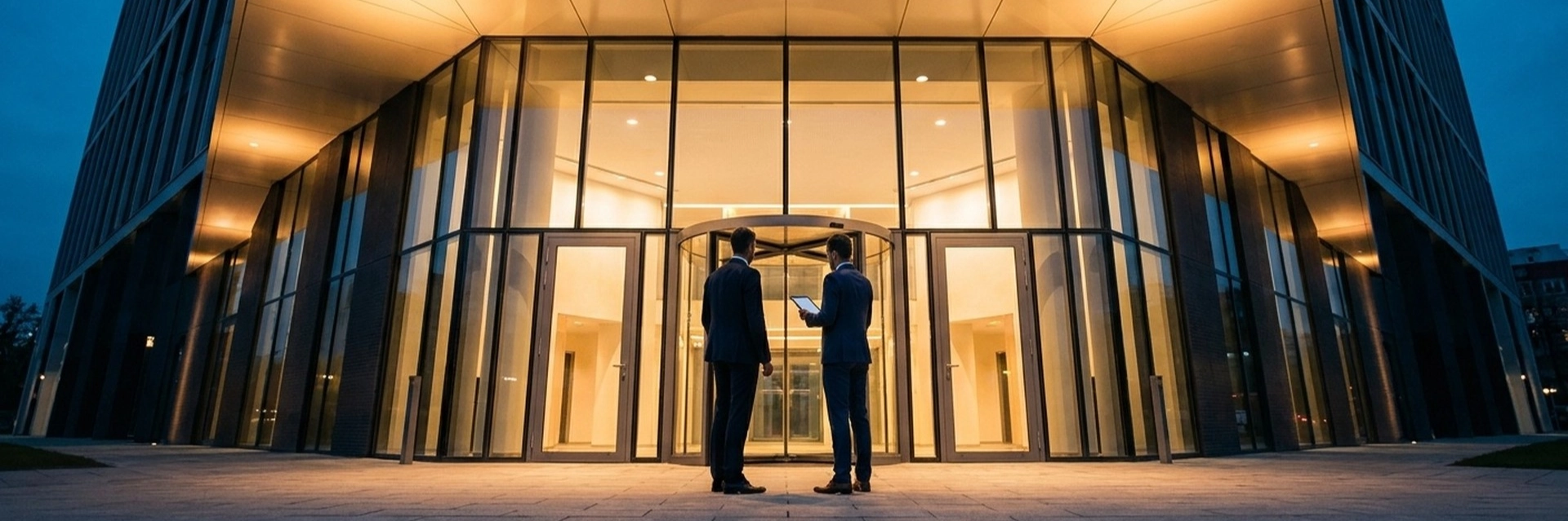 Manager reviewing commercial property management in Cumming operations