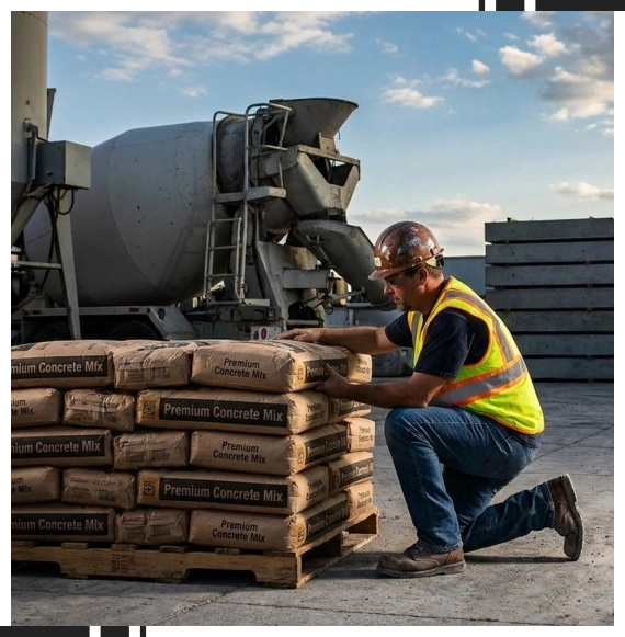 Workers inspecting construction concrete quality in Ontario