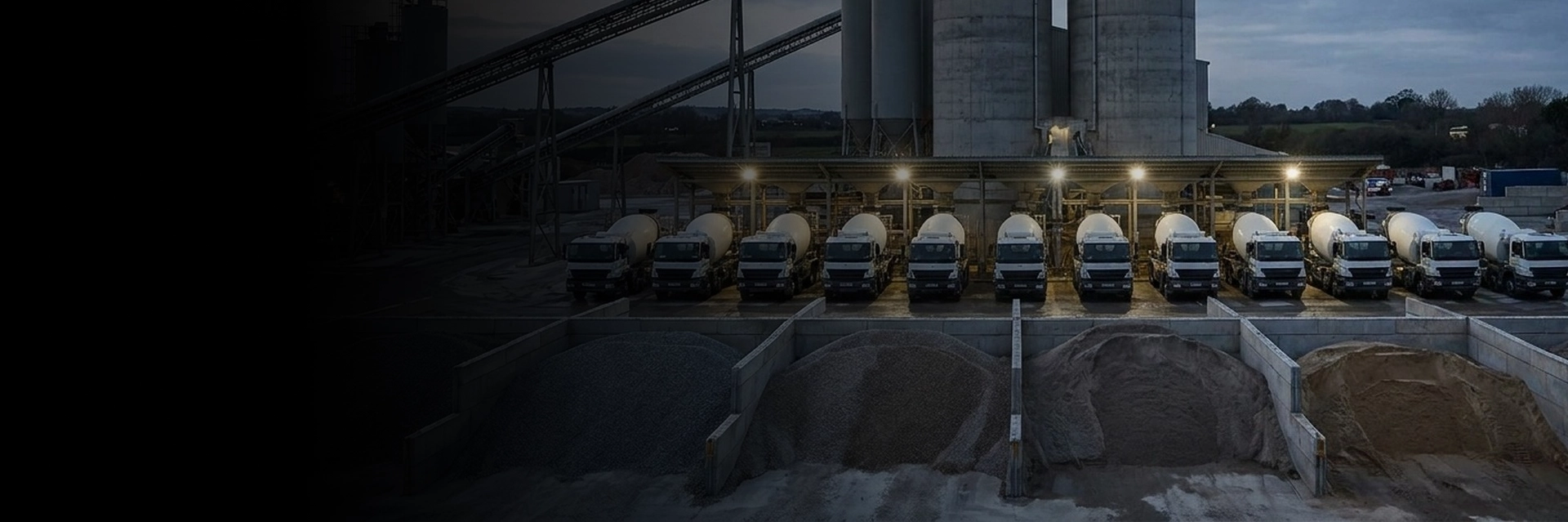 Truck delivering bulk concrete supply to a project in Ontario