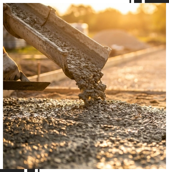 Contractor meeting a concrete product supplier in Toronto yard