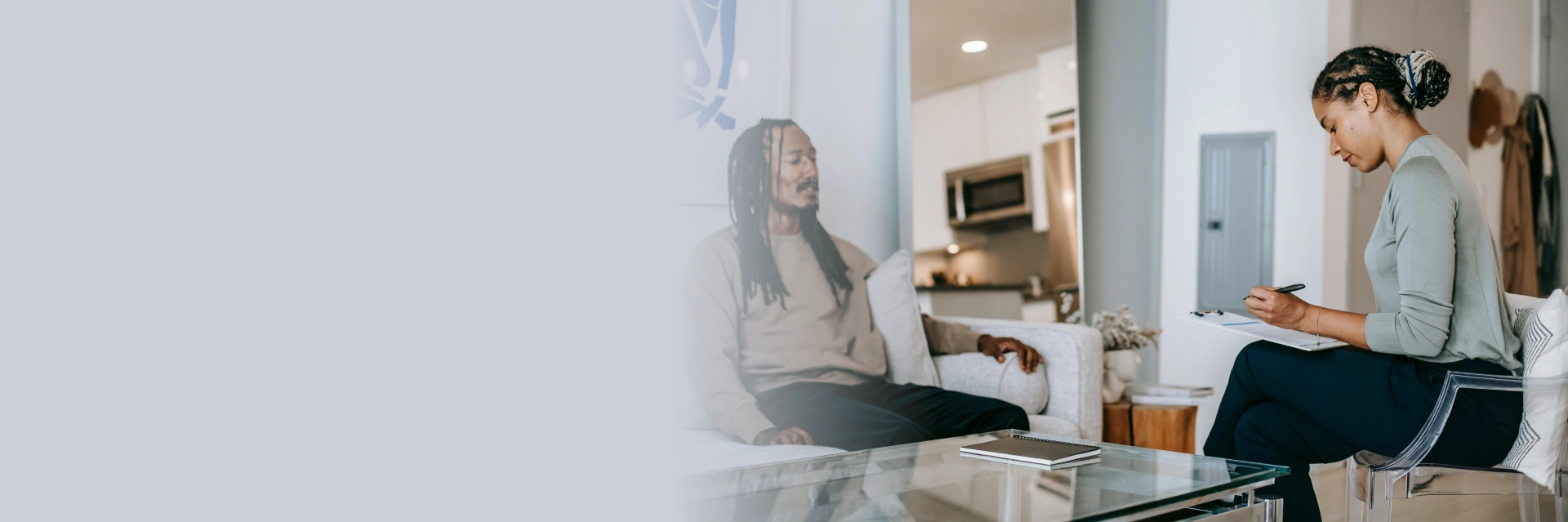 Therapist providing counseling services in Philadelphia in a private office