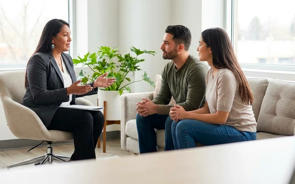 Couple attending relationship counseling session in Philadelphia, PA 